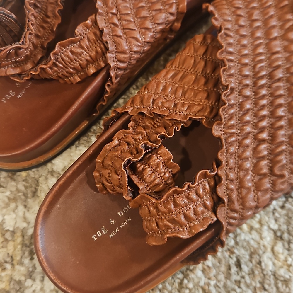 rag & boneBailey Leather Cross-Strap Sandals - Picture 6 of 7